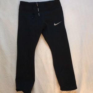 Nike Dri-FIT Black Running Crop Pants